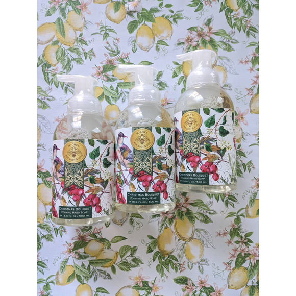 3 Michel Design Works Christmas Bouquet Foaming Hand Soap wash with pump - Picture 1 of 5